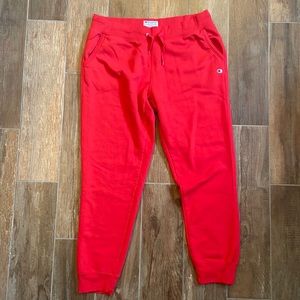 Like New Champion sweat pants. Red XL